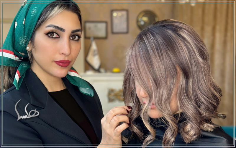 آموزش رنگ و لایت مو در تهران